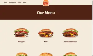 Burger King Harga Menu (Malaysia)