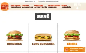 Burger King Menü Árak (Hungary)