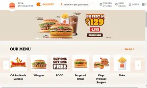 Burger King Menu Prices (India)