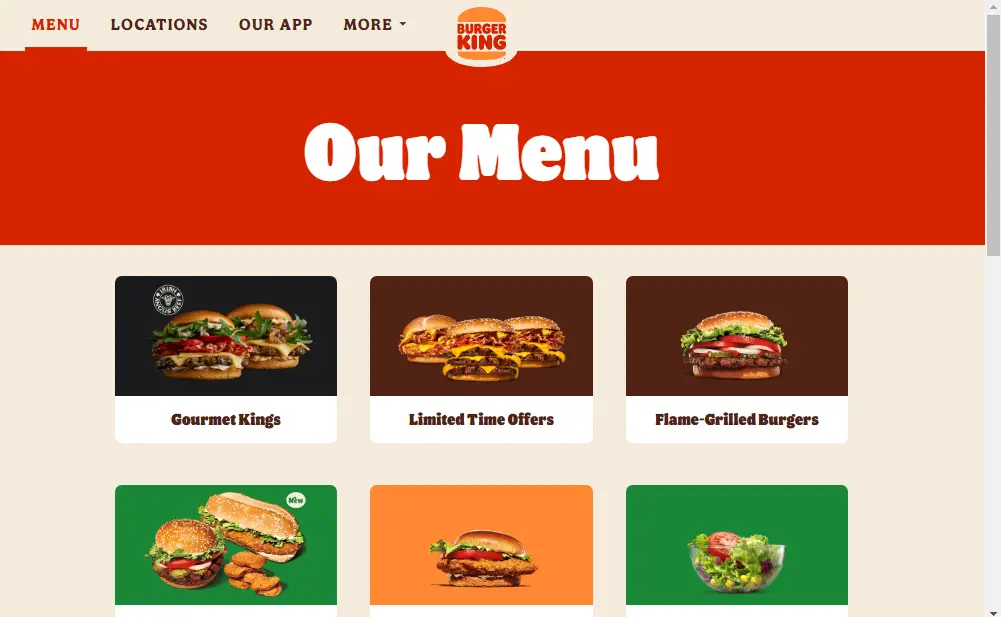 Burger King Menu Prices (Ireland)