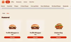 Burger King Mga Presyo ng Menu (Philippines)